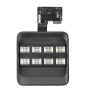 projecteur LED sur rail, 3 allumages, distribution large 30w