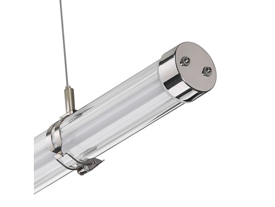 Luminaire, Suspension LED tubulaire, stainless steel, industriel, 40w