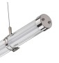 Luminaire, Suspension LED tubulaire, stainless steel, industriel, 40w