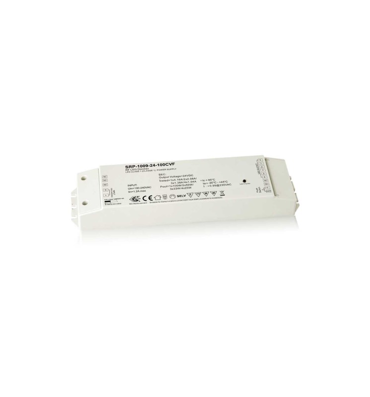 Alimentation RF pour ruban LED basse tension, 24VDC, 50W avec 1 canal.