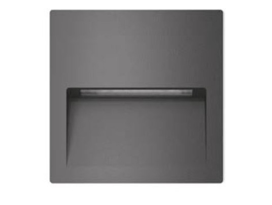 WALL CARRE-ENCASTRE-4W-IP65-3000K-GRIS FONCE