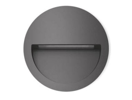 WALL ROND-ENCASTRE 4W-IP65-3000K-GRIS FONCE