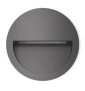 WALL ROND-ENCASTRE 4W-IP65-3000K-GRIS FONCE