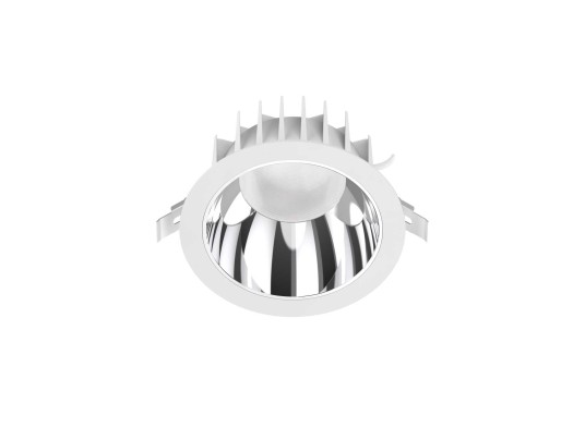 Downlight led 18W, 3CCT, faible éblouissement, réflecteur chrome